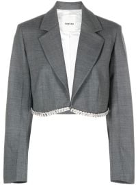 SANDRO Sue wool-blend Cropped Blazer - at Farfetch